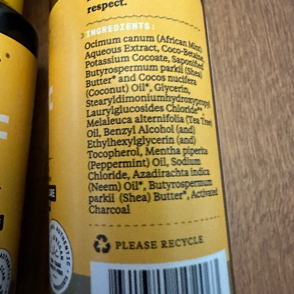 Alaffia Shampoo Travel Size 2oz African Black Soap Scalp Care Tea Tree Mint 7x - Picture 3 of 5